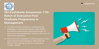 IIM Kozhikode Announces 17th Batch of Executive Post Graduate Programme in Management; Check Details Here